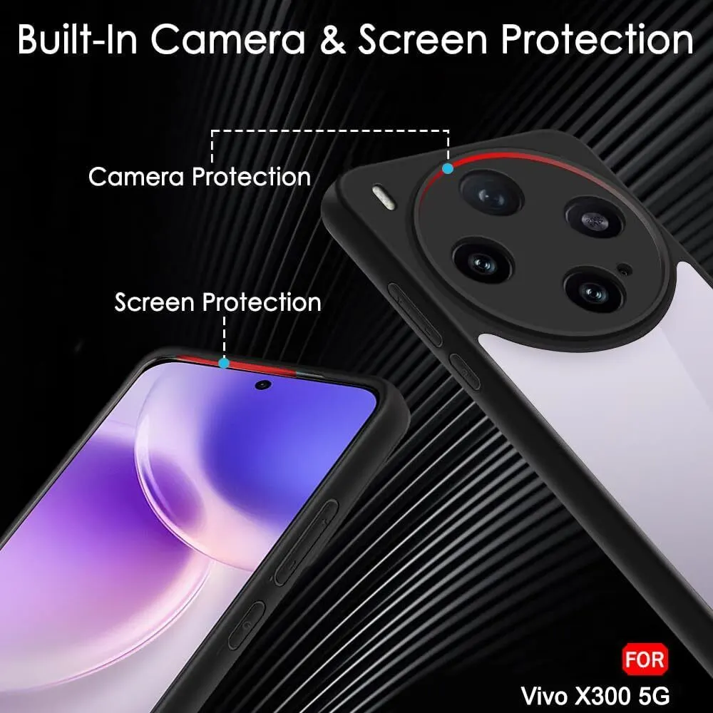 Xolia Back Cover for Vivo X300 5G (Transparent, Black, Shock Proof, Plastic, Pack of: 1) — image 4 of 5