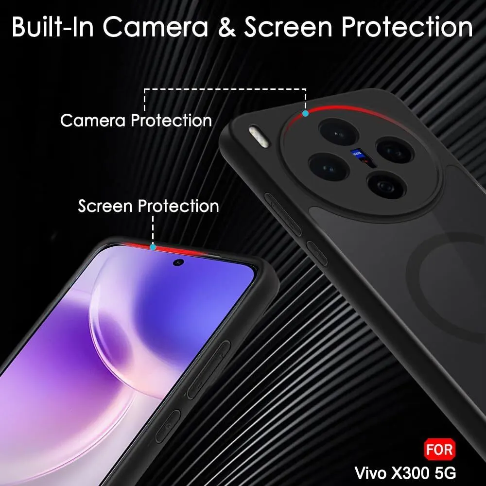 Xolia Back Cover for Vivo X300 5G (Black, Shock Proof, Plastic, Pack of: 1) — image 4 of 5