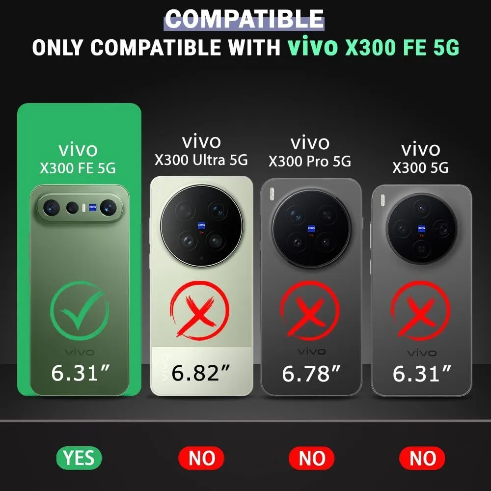 Micvir Back Cover for Vivo X300 Fe 5G (Transparent, Black, Shock Proof, Polycarbonate, Pack of: 1) — image 2 of 5
