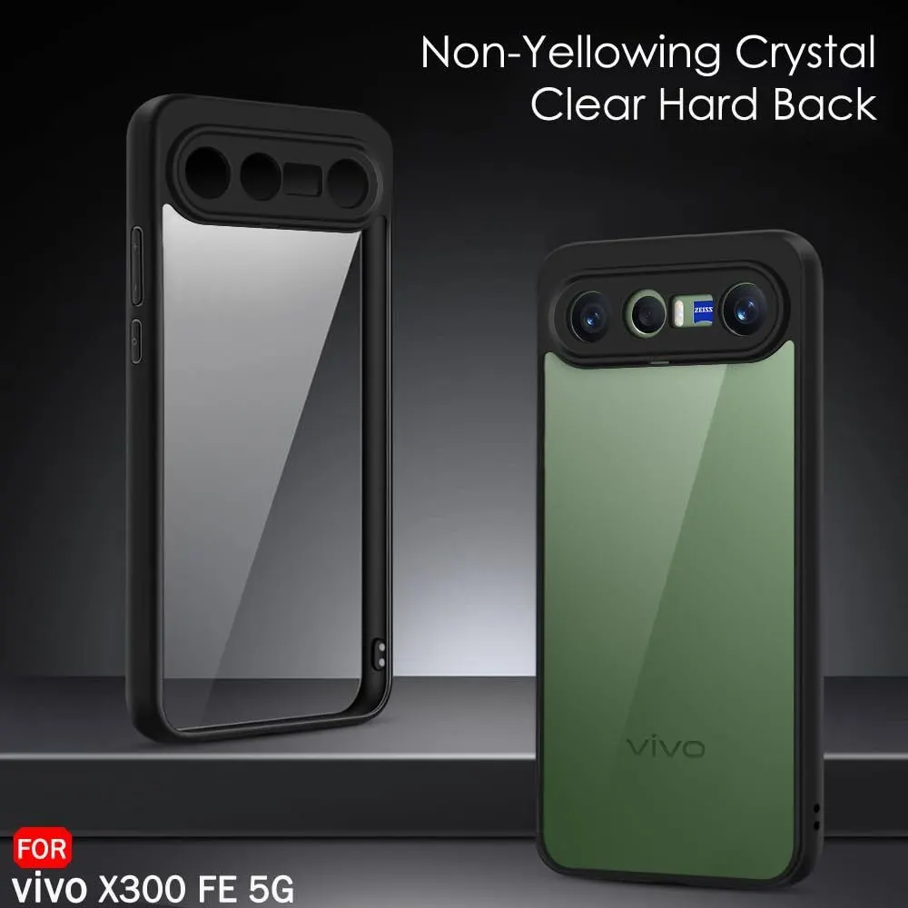 Micvir Back Cover for Vivo X300 Fe 5G (Transparent, Black, Shock Proof, Polycarbonate, Pack of: 1) — image 3 of 5