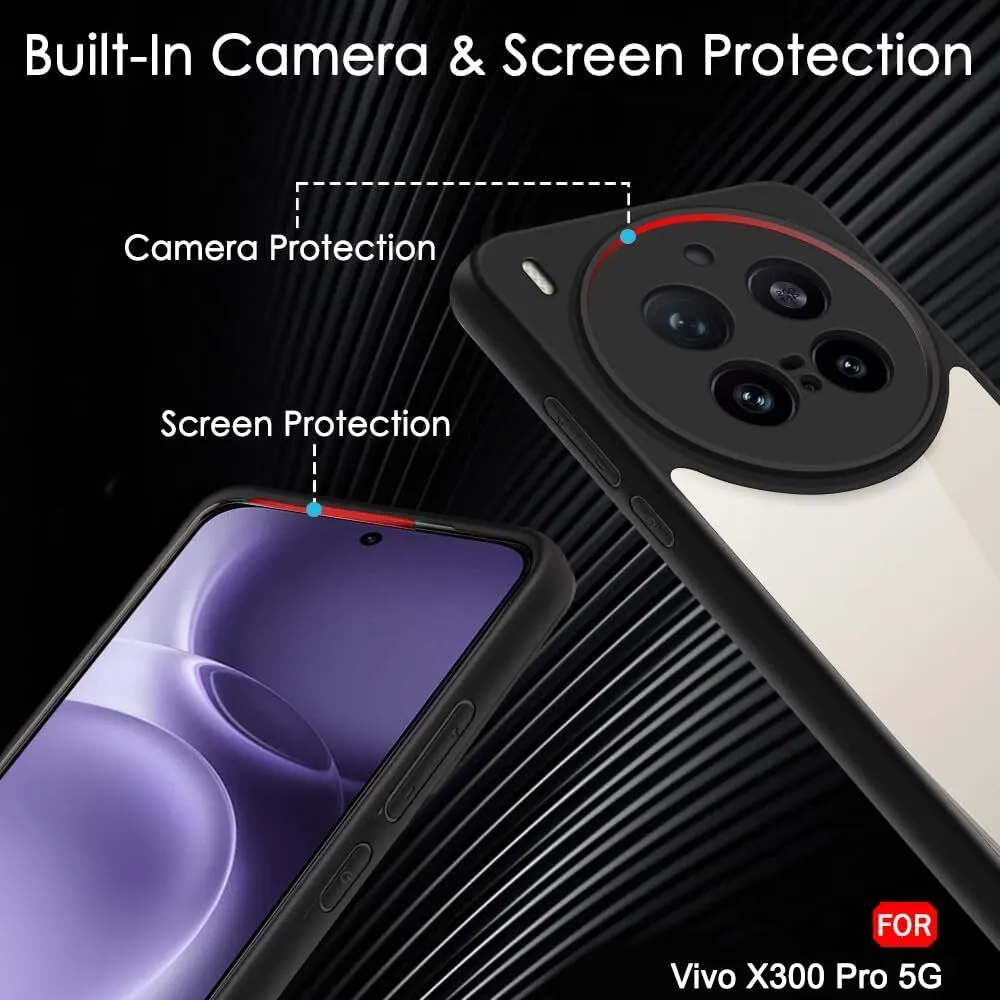 Xolia Back Cover for Vivo X300 Pro 5G (Transparent, Black, Shock Proof, Polycarbonate, Pack of: 1) — image 4 of 5