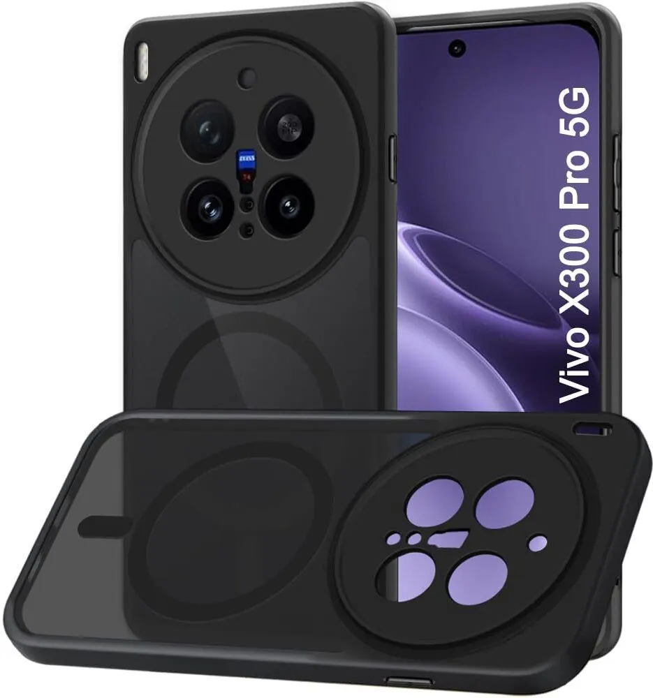 Xolia Back Cover for Vivo X300 Pro 5G (Black, Shock Proof, Polycarbonate, Pack of: 1)