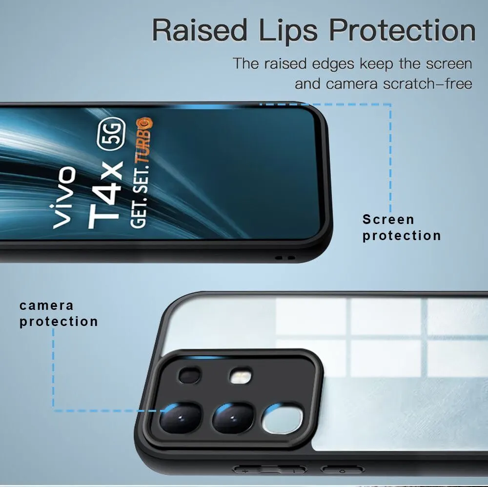 Micvir Back Cover for Vivo Y31 Pro 5G (Transparent, Black, Shock Proof, Plastic, Silicon, Pack of: 1) — image 4 of 5