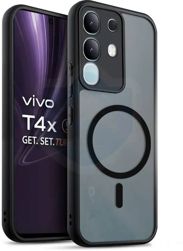 Micvir Back Cover for Vivo Y31 Pro 5G (Black, Shock Proof, Plastic, Silicon, Pack of: 1)