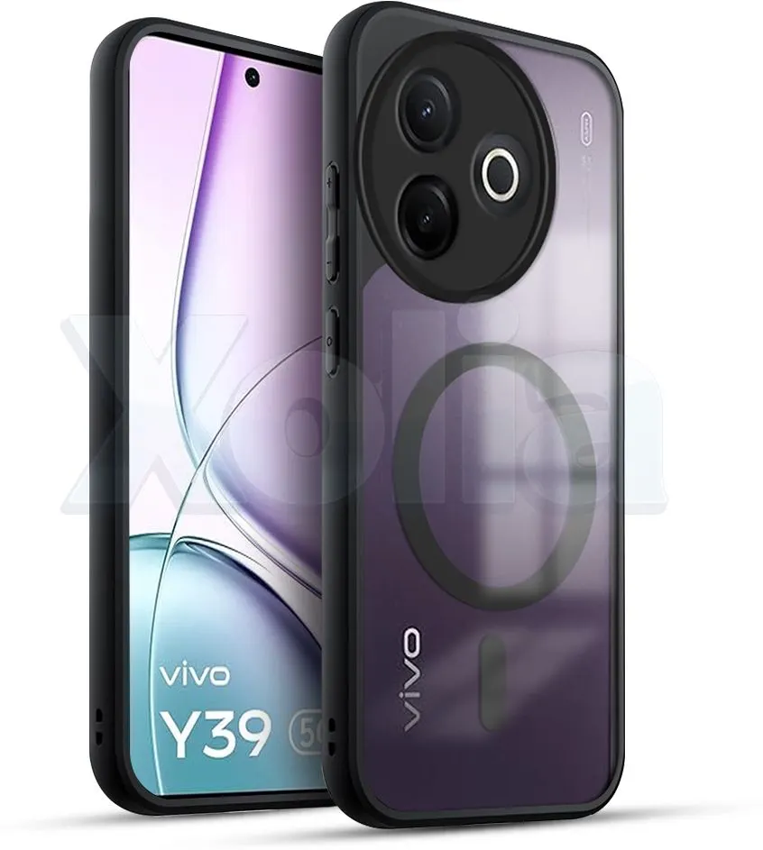 Xolia Back Cover for Vivo Y39 5G (Black, Shock Proof, Polycarbonate, Silicon, Pack of: 1)