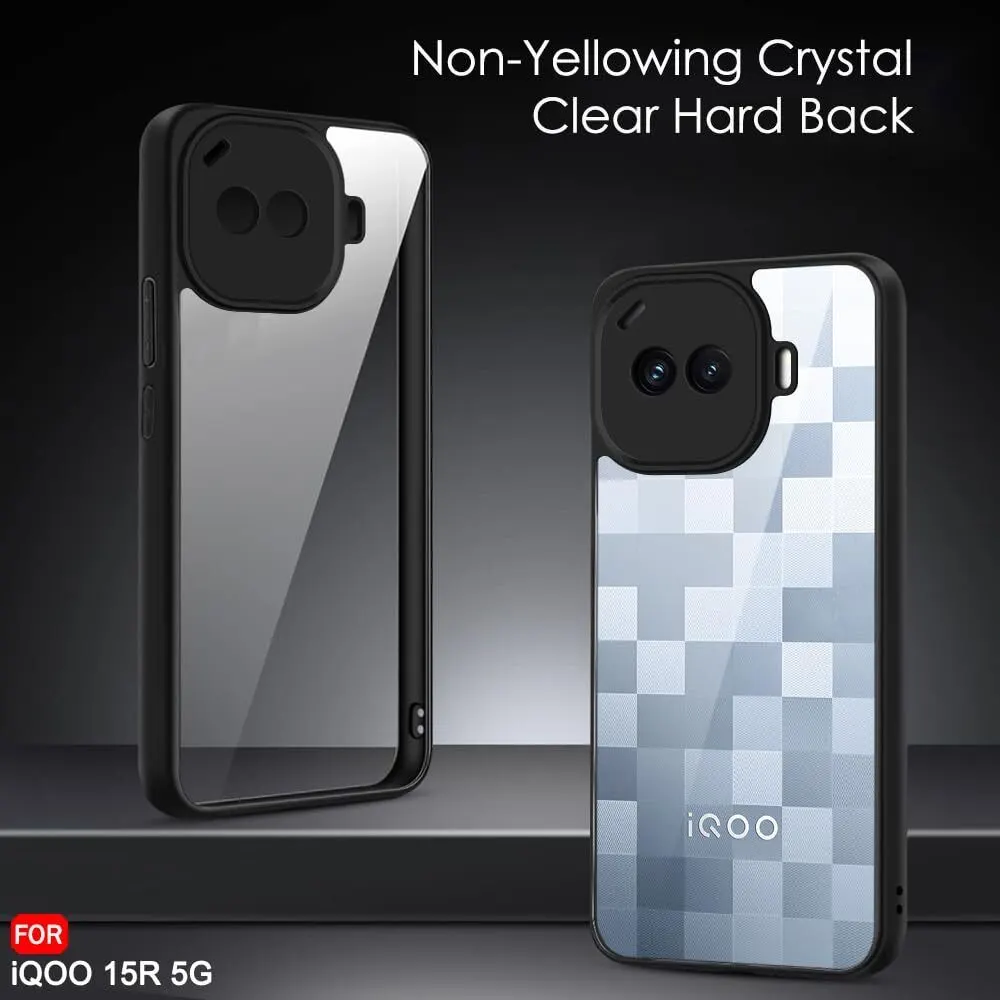 Xolia Back Cover for IQOO 15r 5G (Transparent, Black, Shock Proof, Plastic, Silicon, Pack of: 1) — image 3 of 5