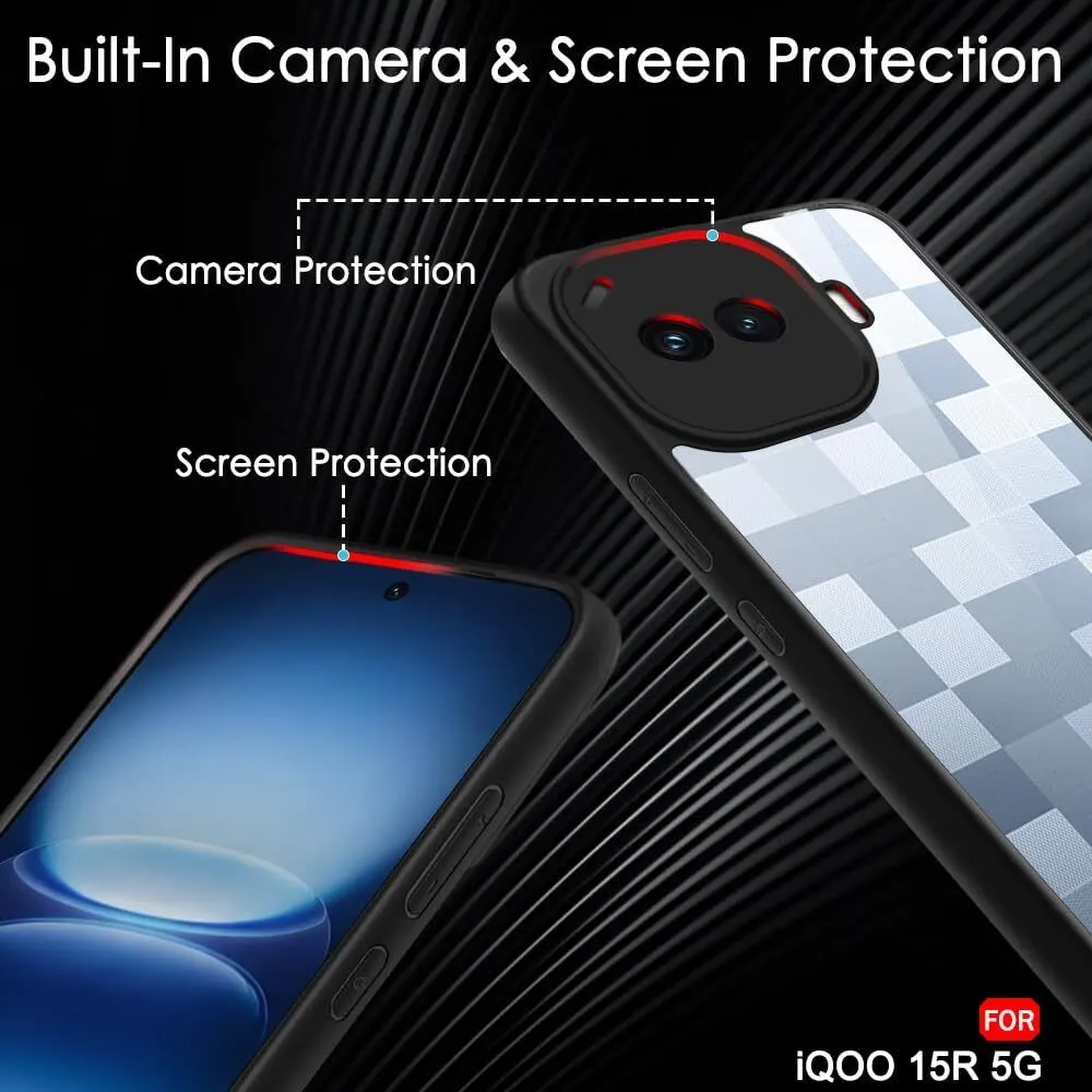 Xolia Back Cover for IQOO 15r 5G (Transparent, Black, Shock Proof, Plastic, Silicon, Pack of: 1) — image 4 of 5