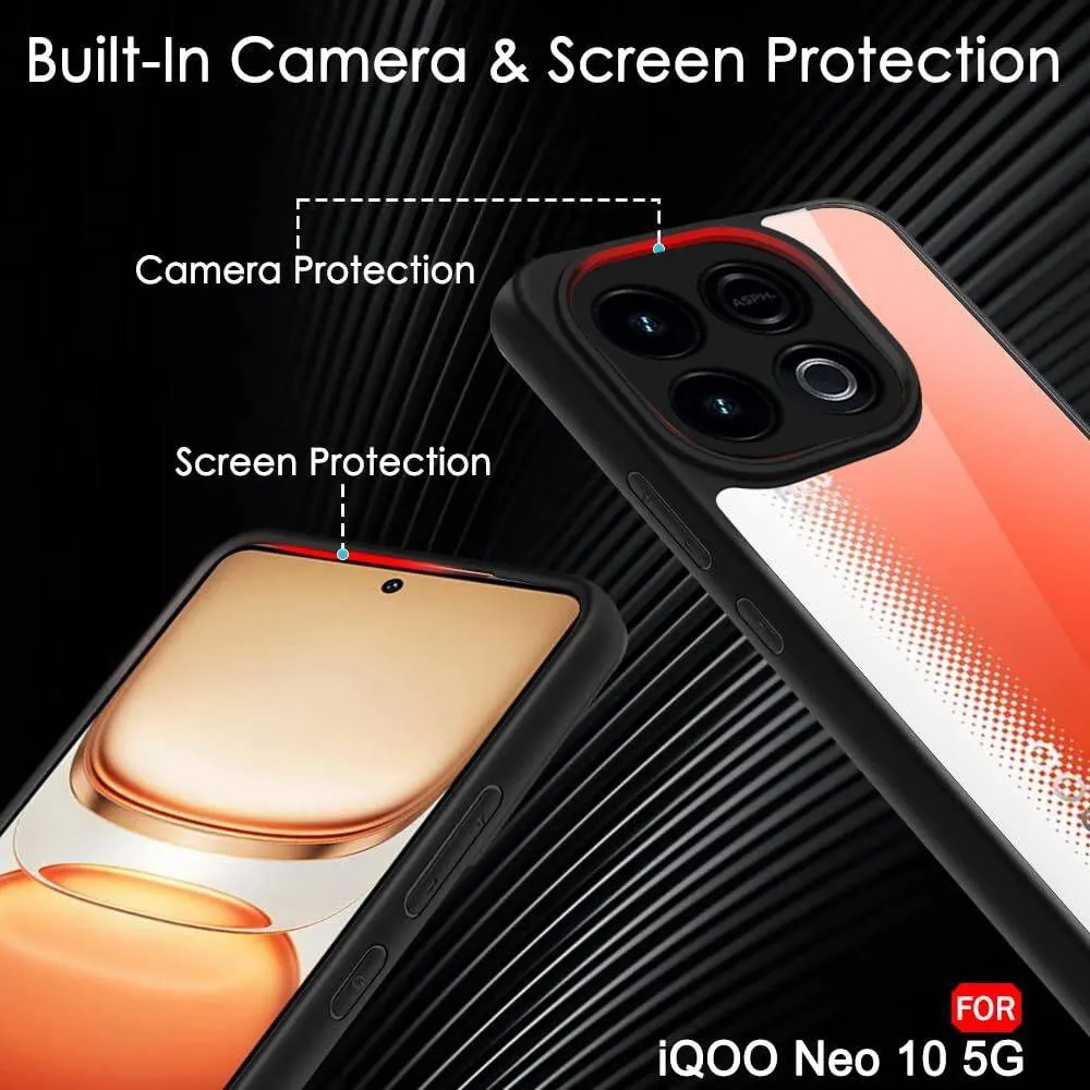 Micvir Back Cover for IQOO Neo 10 5G (Transparent, Black, Shock Proof, Plastic, Silicon, Pack of: 1) — image 3 of 5