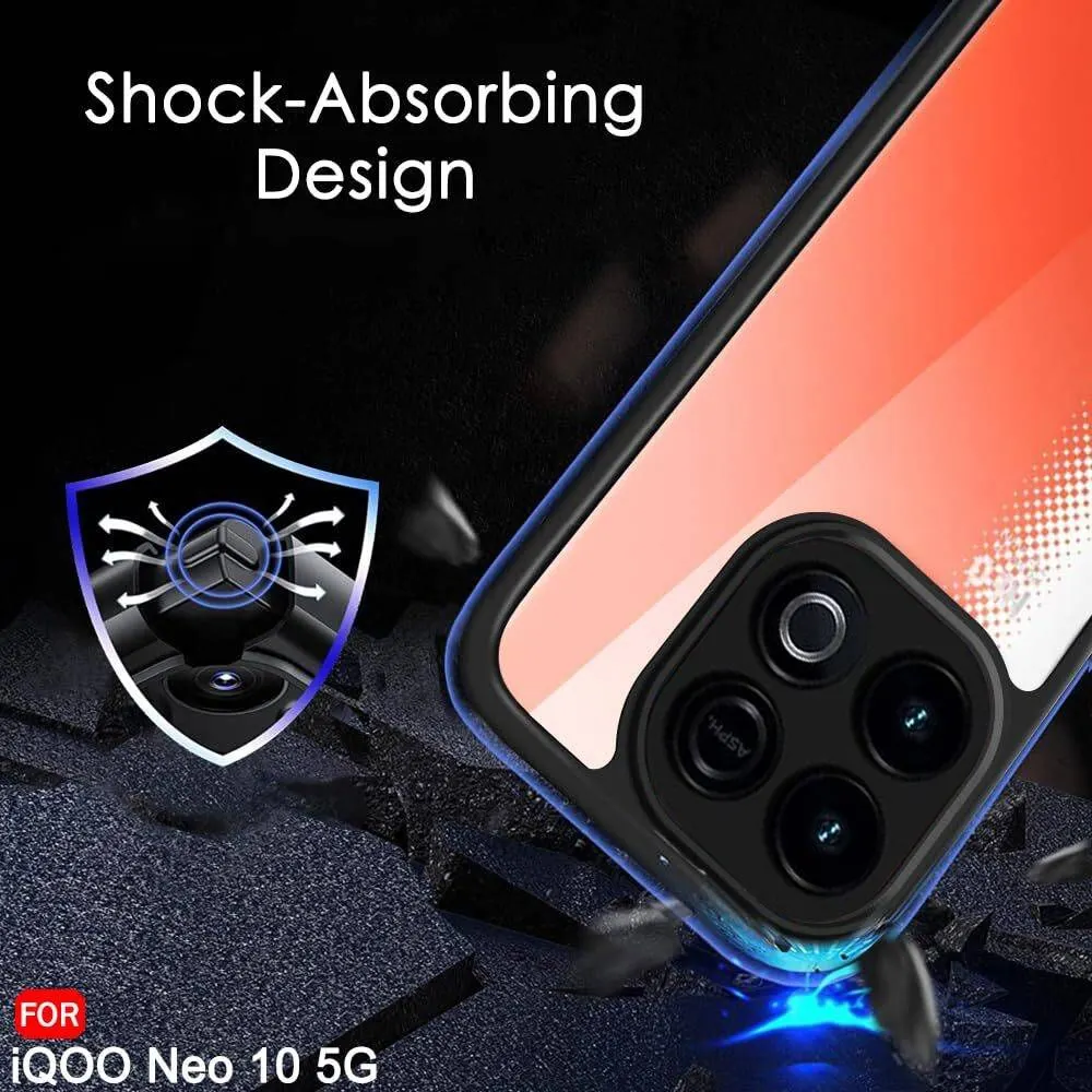 Micvir Back Cover for IQOO Neo 10 5G (Transparent, Black, Shock Proof, Plastic, Silicon, Pack of: 1) — image 4 of 5