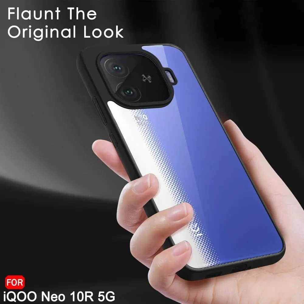 Micvir Back Cover for IQOO Neo 10R 5G (Transparent, Black, Shock Proof, Plastic, Silicon, Pack of: 1) — image 5 of 5
