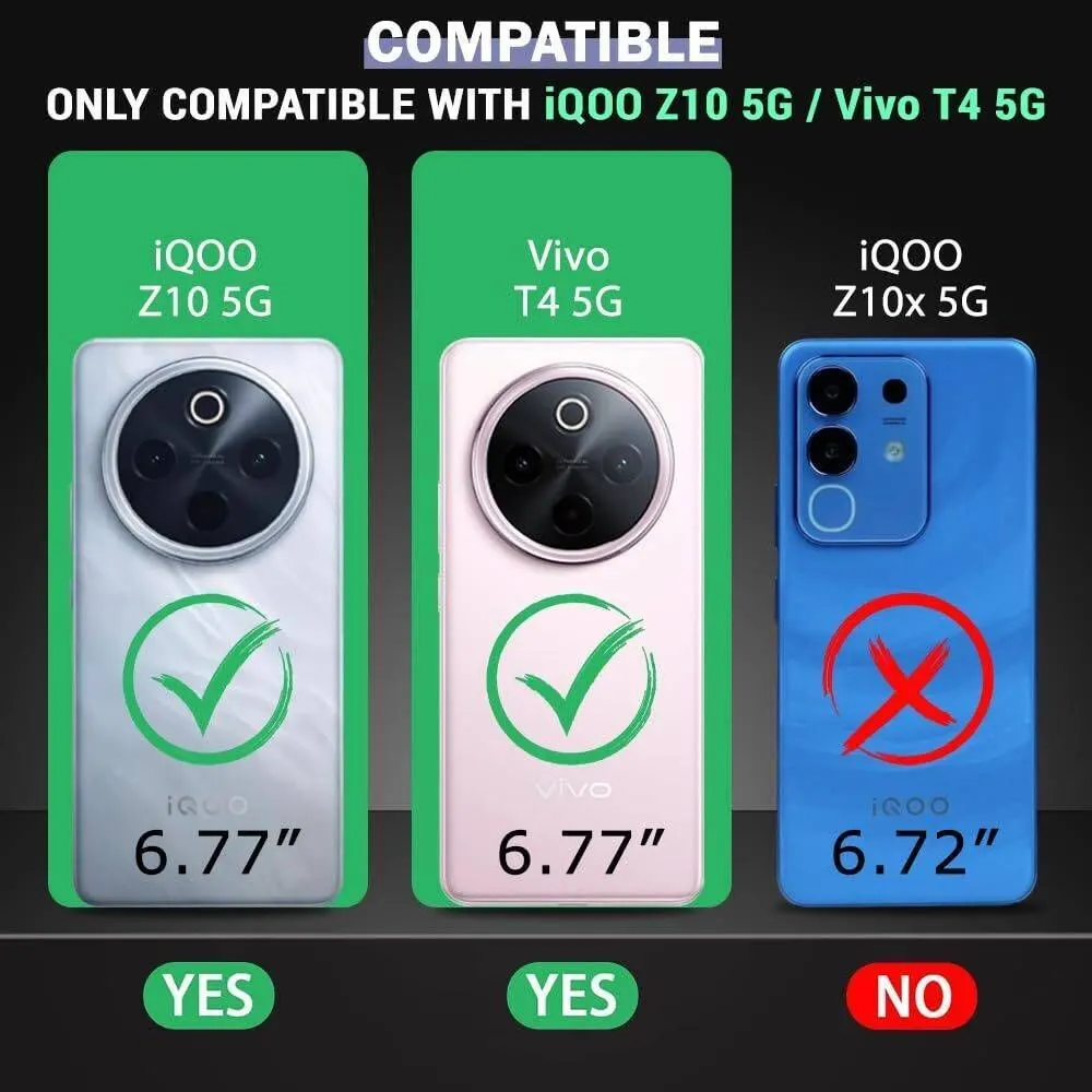 Micvir Back Cover for iQOO Z10 5G (Black, Shock Proof, Plastic, Silicon, Pack of: 1) — image 2 of 5