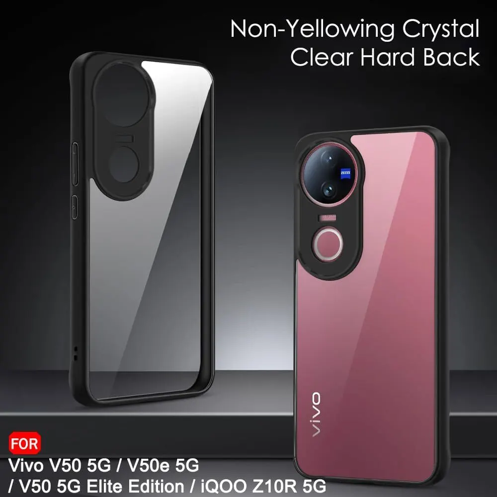 Micvir Back Cover for iQOO Z10R 5G (Transparent, Black, Shock Proof, Plastic, Silicon, Pack of: 1) — image 3 of 5
