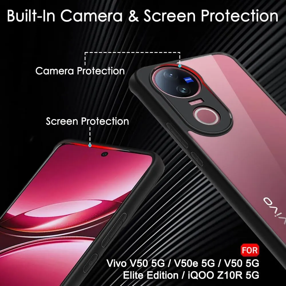Micvir Back Cover for iQOO Z10R 5G (Transparent, Black, Shock Proof, Plastic, Silicon, Pack of: 1) — image 4 of 5