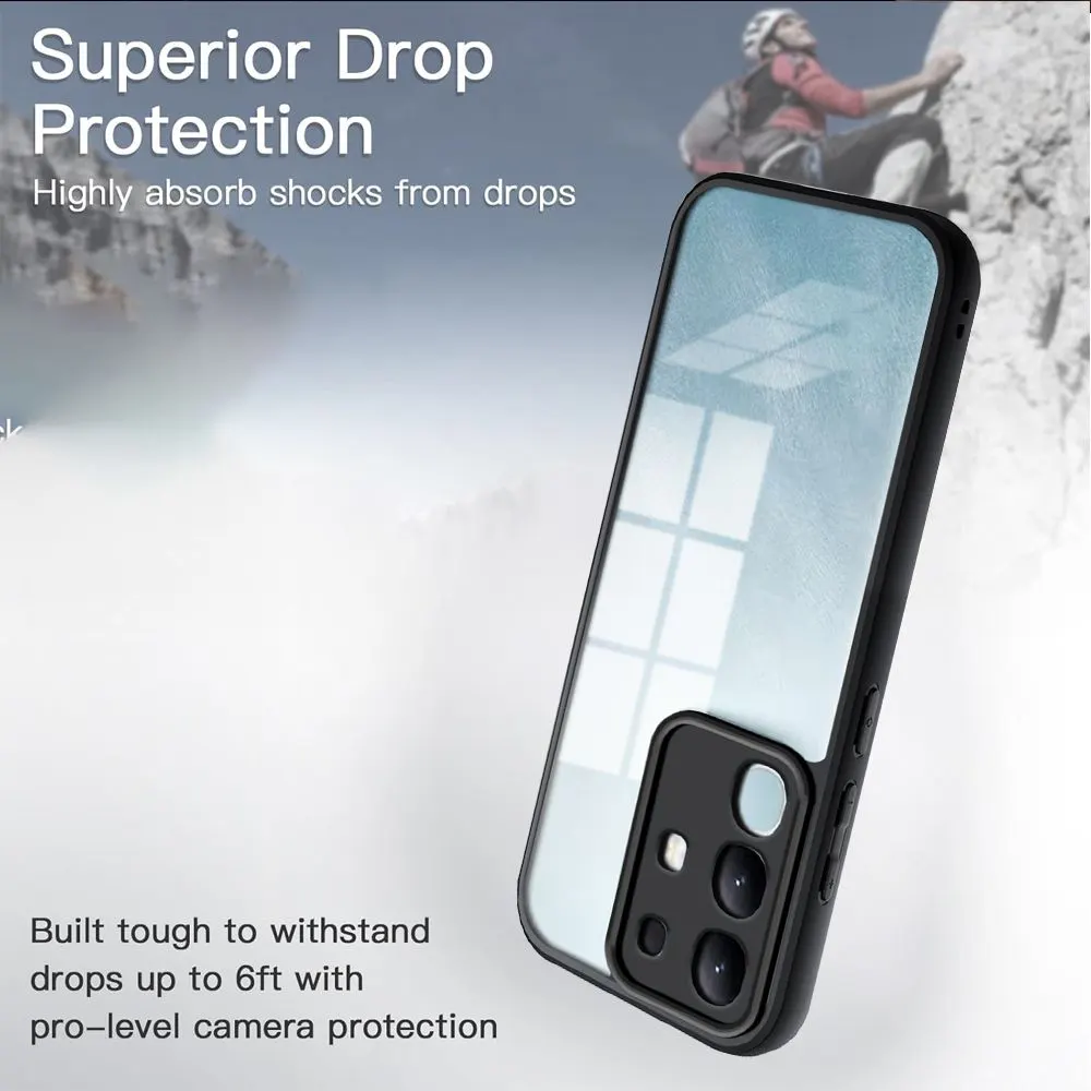 Micvir Back Cover for iQOO Z10x 5G (Transparent, Black, Shock Proof, Plastic, Silicon, Pack of: 1) — image 3 of 5