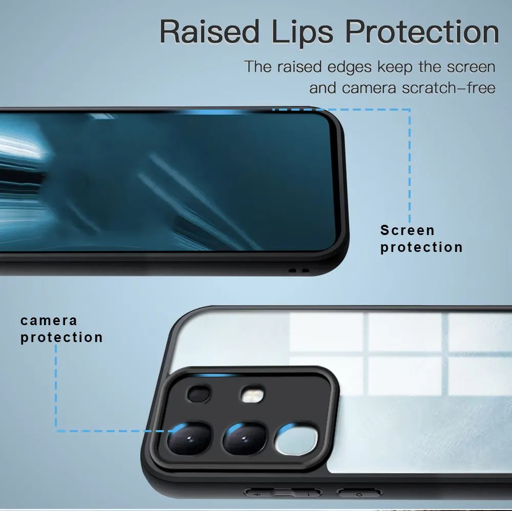 Micvir Back Cover for iQOO Z10x 5G (Transparent, Black, Shock Proof, Plastic, Silicon, Pack of: 1) — image 4 of 5