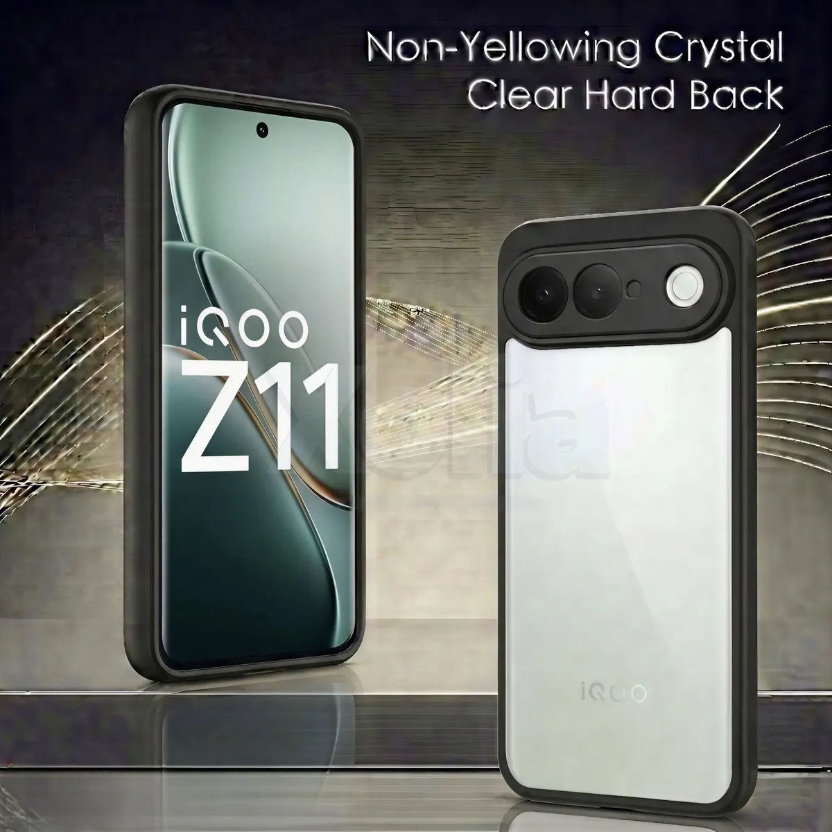 Xolia Back Cover for iQOO Z11 5G (Transparent, Black, Shock Proof, Plastic, Silicon, Pack of: 1) — image 2 of 4