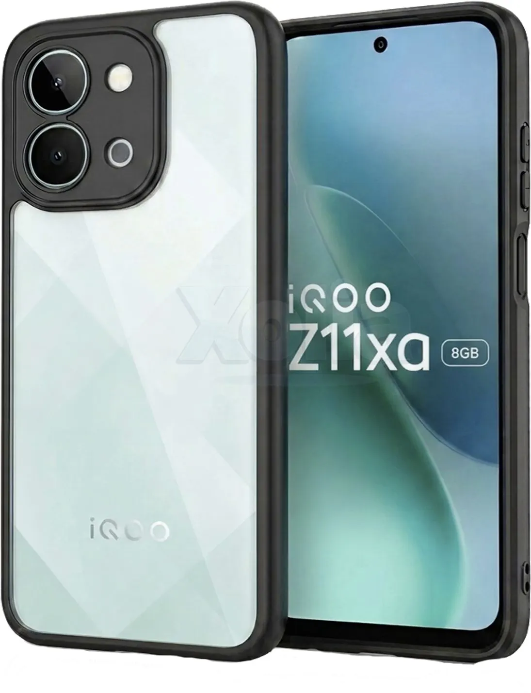 Xolia Back Cover for iQOO Z11xa 5G (Transparent, Black, Shock Proof, Plastic, Silicon, Pack of: 1)