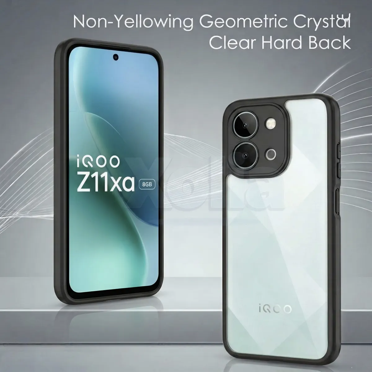 Xolia Back Cover for iQOO Z11xa 5G (Transparent, Black, Shock Proof, Plastic, Silicon, Pack of: 1) — image 3 of 5