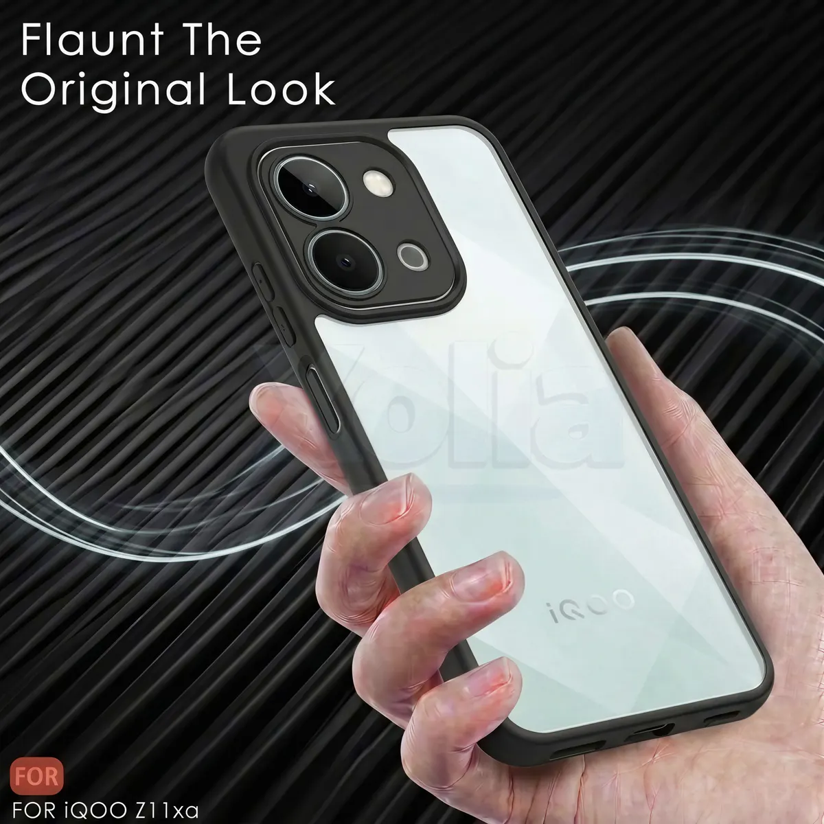 Xolia Back Cover for iQOO Z11xa 5G (Transparent, Black, Shock Proof, Plastic, Silicon, Pack of: 1) — image 5 of 5