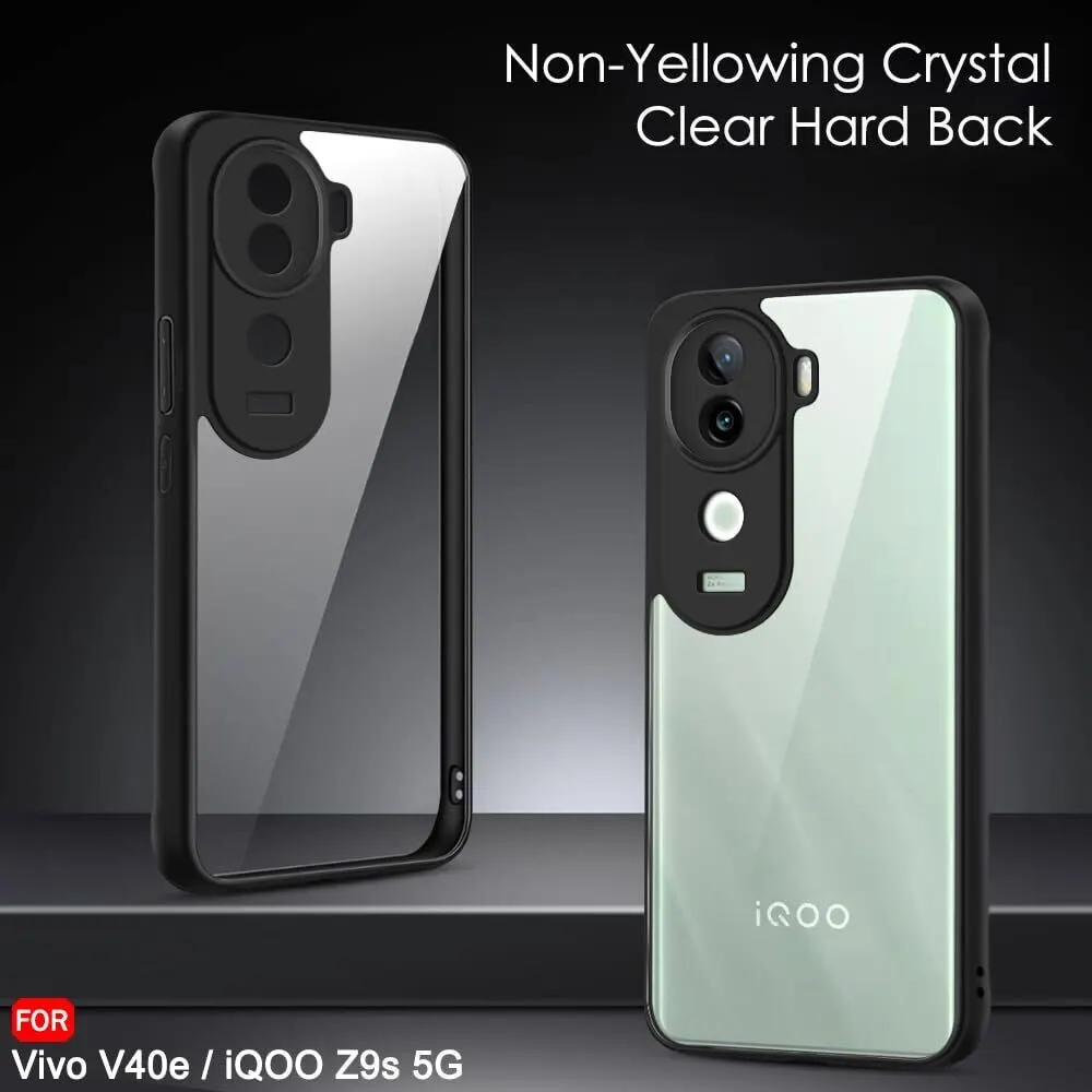 Micvir Back Cover for vivo V40e 5G (Transparent, Black, Shock Proof, Plastic, Silicon, Pack of: 1) — image 2 of 5