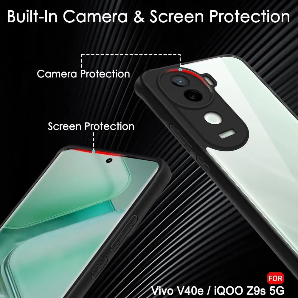 Micvir Back Cover for vivo V40e 5G (Transparent, Black, Shock Proof, Plastic, Silicon, Pack of: 1) — image 3 of 5