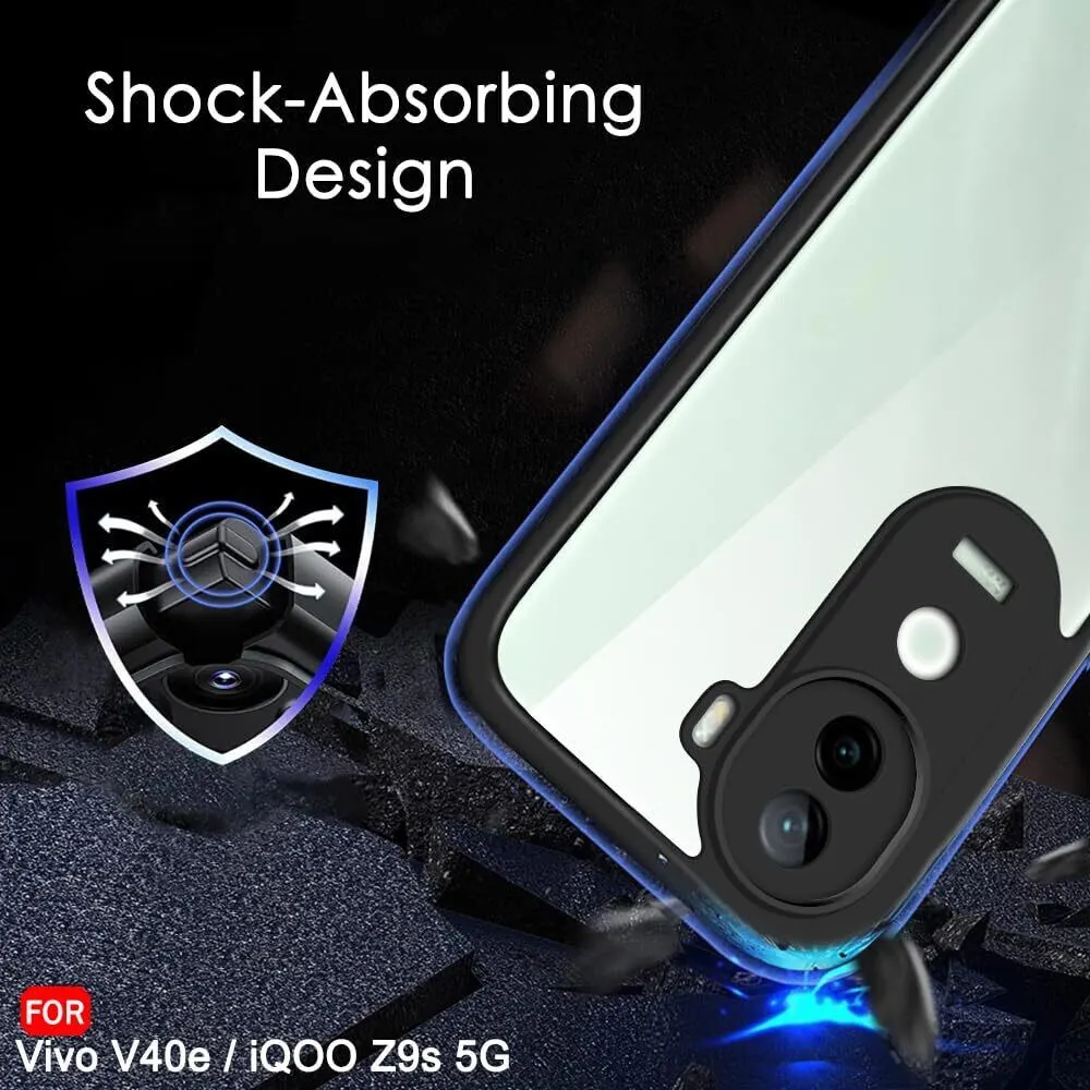 Micvir Back Cover for vivo V40e 5G (Transparent, Black, Shock Proof, Plastic, Silicon, Pack of: 1) — image 4 of 5