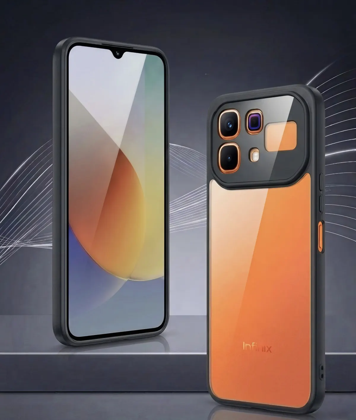 Xolia Back Cover for Infinix Note 60 Pro 5G (Transparent, Black, Shock Proof, Plastic, Silicon, Pack of: 1) — image 2 of 4
