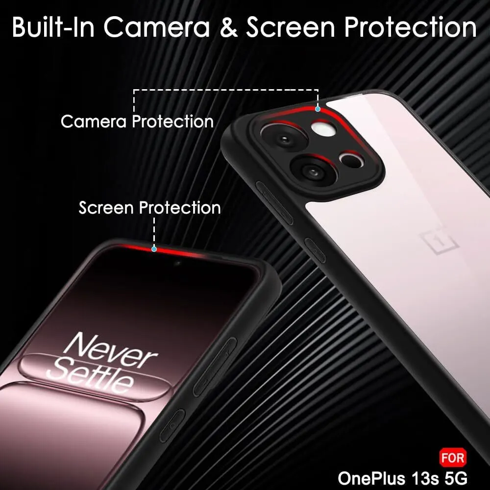 Micvir Back Cover for OnePlus 13s 5G (Transparent, Black, Shock Proof, Plastic, Silicon, Pack of: 1) — image 4 of 5