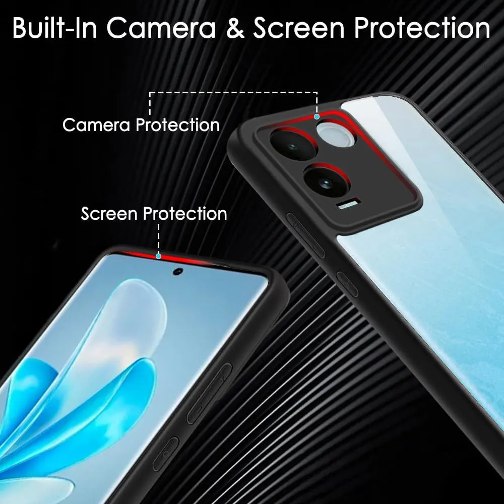 Micvir Back Cover for Vivo T2 Pro 5G (Transparent, Black, Shock Proof, Pack of: 1) — image 3 of 5