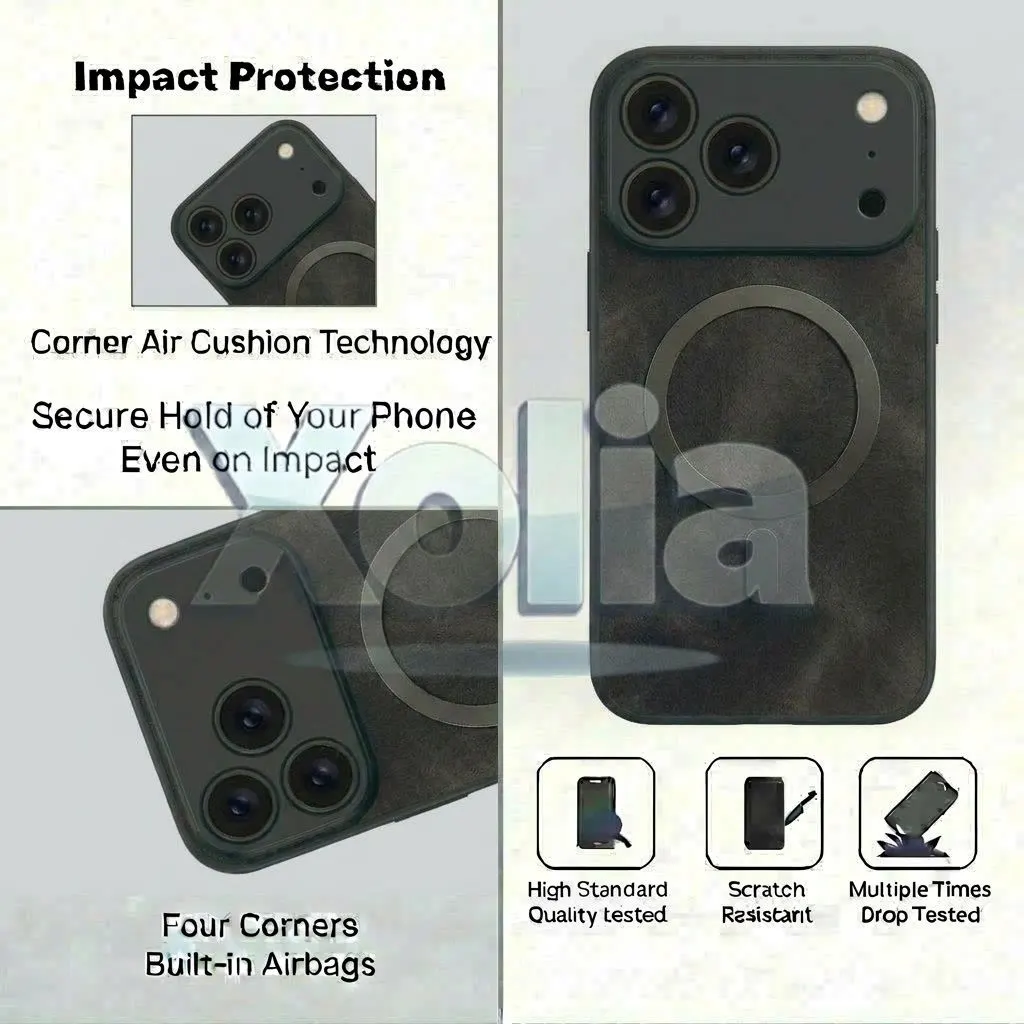 Xolia Back Cover for Apple iPhone 17 Pro Max (Black, Camera Bump Protector, Artificial Leather, Pack of: 1) — image 4 of 5