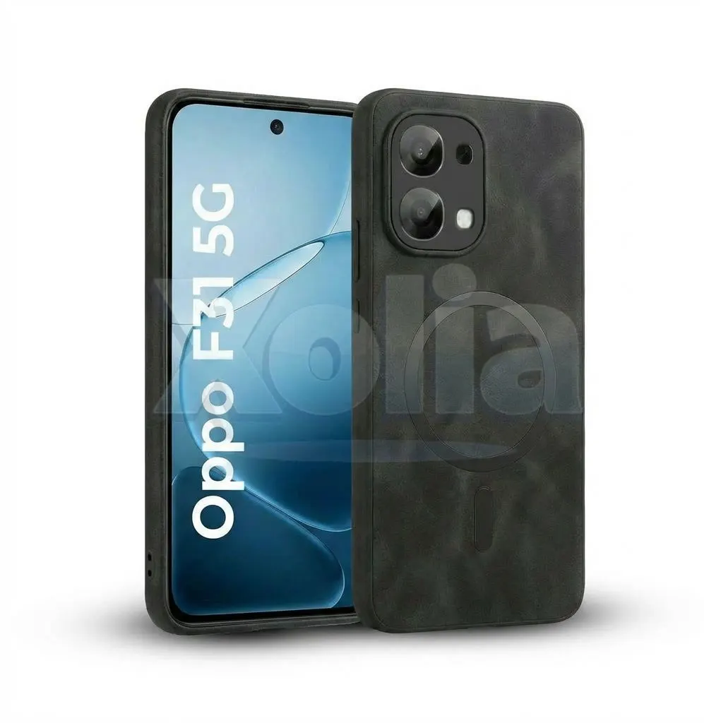 Xolia Back Cover for OPPO F31 5G (Black, Camera Bump Protector, Artificial Leather, Pack of: 1)