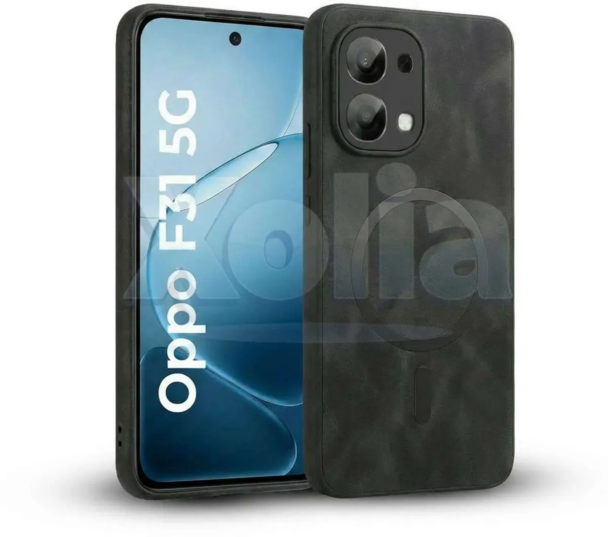 Xolia Back Cover for Oppo F33 5G (Black, Camera Bump Protector, Artificial Leather, Pack of: 1)