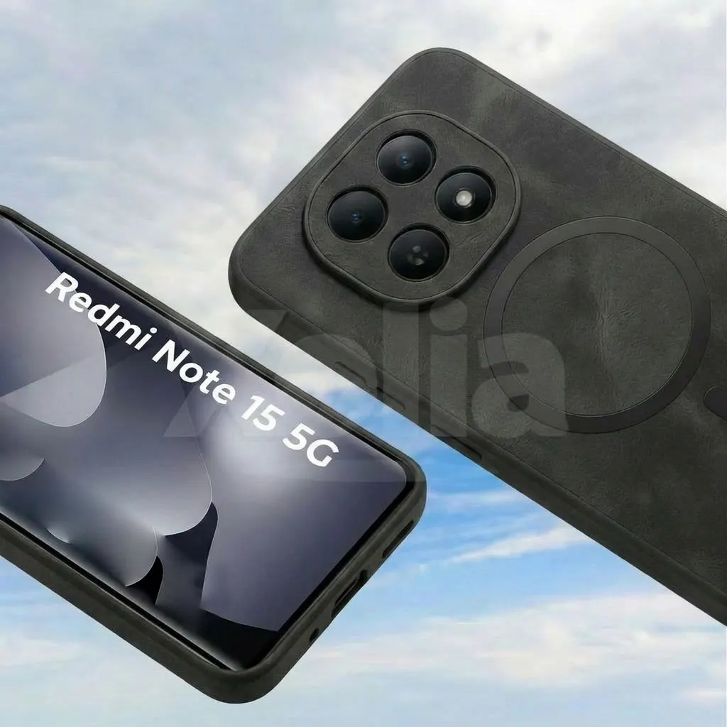 Xolia Back Cover for Redmi Note 15 5G (Black, Camera Bump Protector, Artificial Leather, Pack of: 1) — image 3 of 5