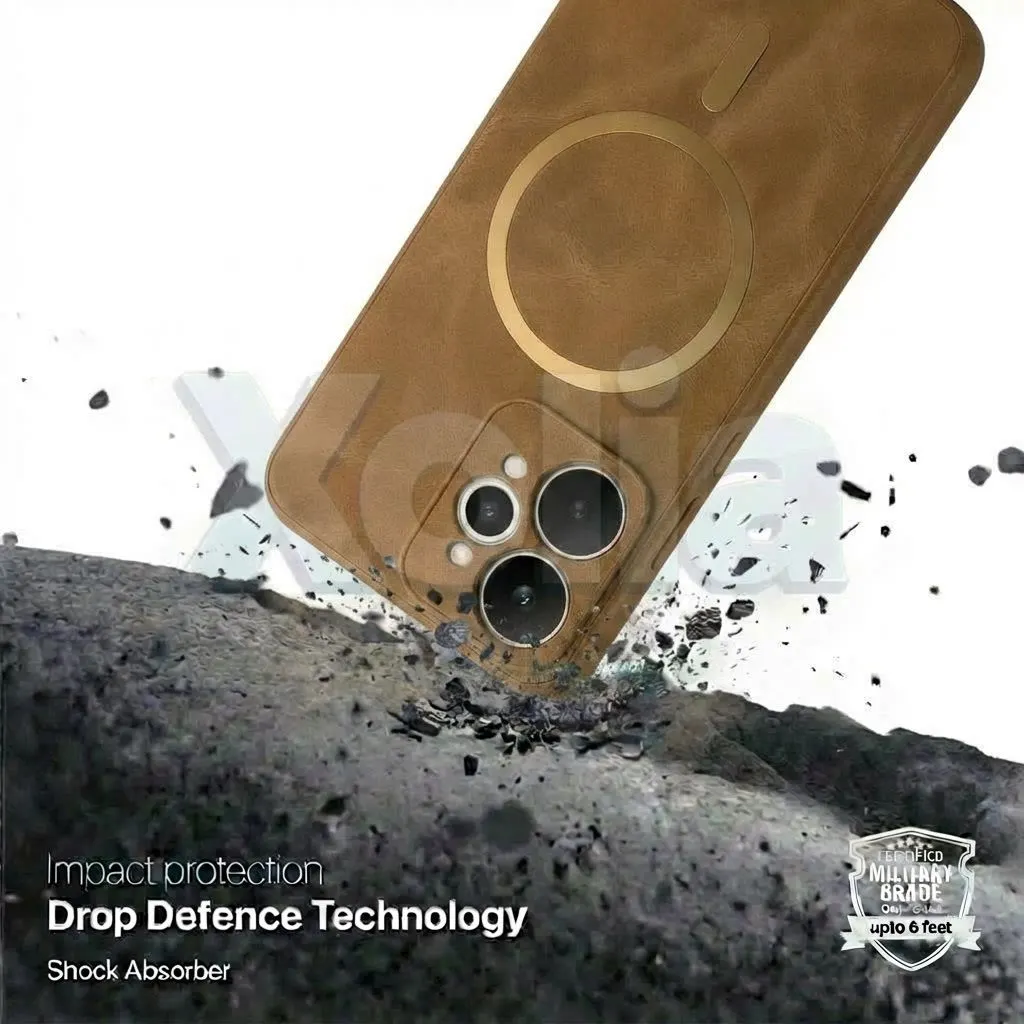 Xolia Back Cover for Realme 15 Pro 5G (Brown, Camera Bump Protector, Artificial Leather, Pack of: 1) — image 3 of 5