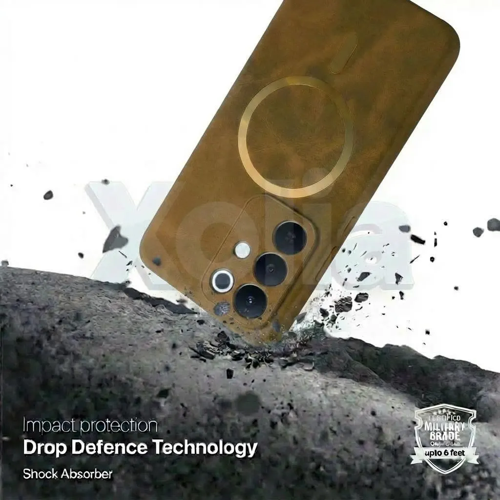 Xolia Back Cover for Realme 15x 5G (Brown, Camera Bump Protector, Artificial Leather, Pack of: 1) — image 3 of 5