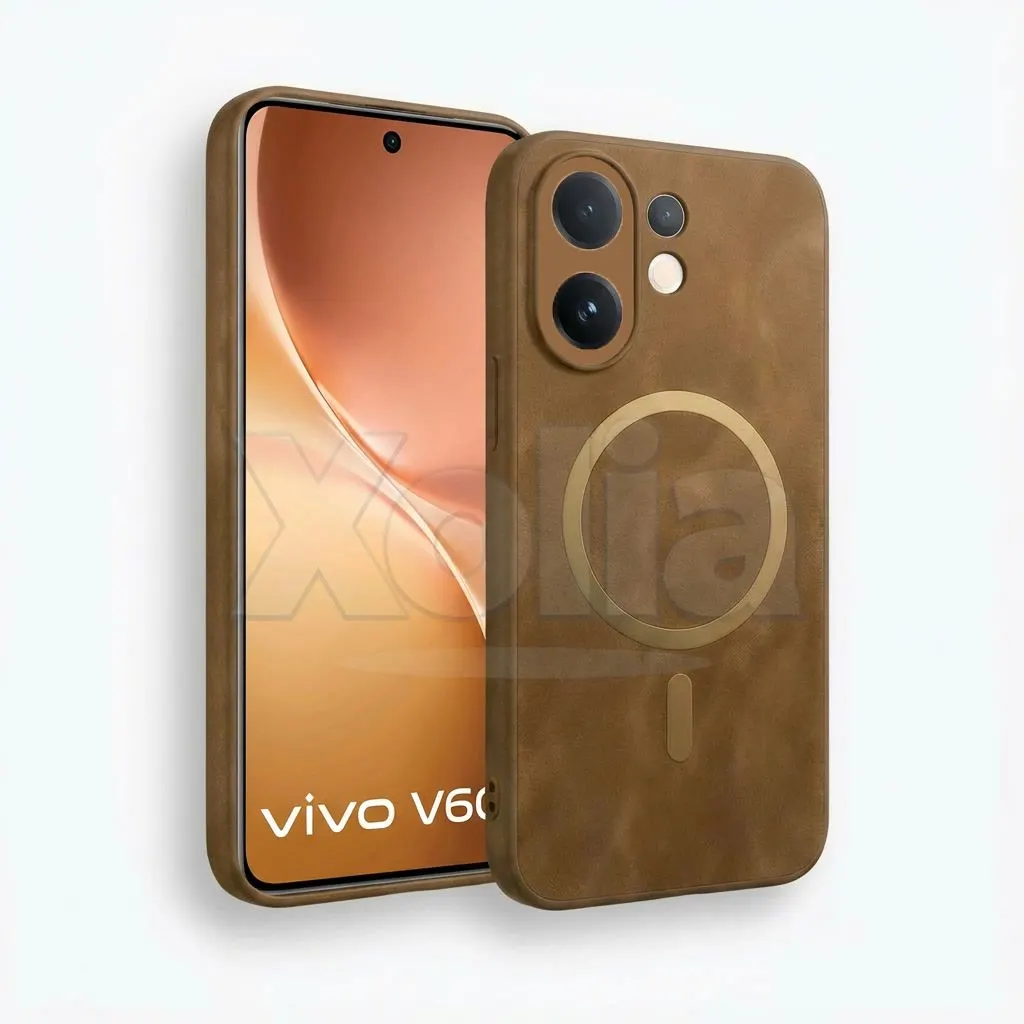 Xolia Back Cover for Vivo T4 Pro 5G (Brown, Camera Bump Protector, Artificial Leather, Pack of: 1)