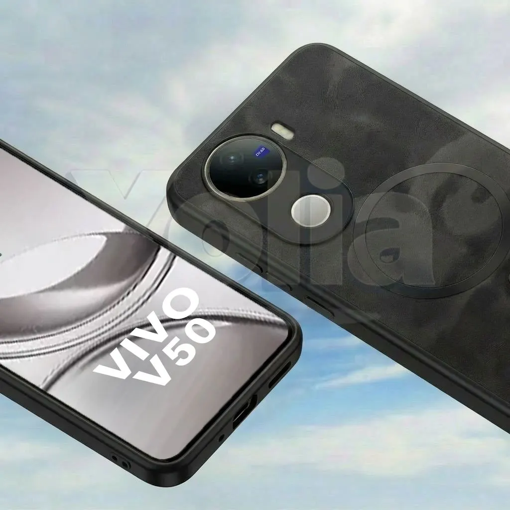 Xolia Back Cover for Vivo V50e 5G (Black, Camera Bump Protector, Artificial Leather, Pack of: 1) — image 3 of 5
