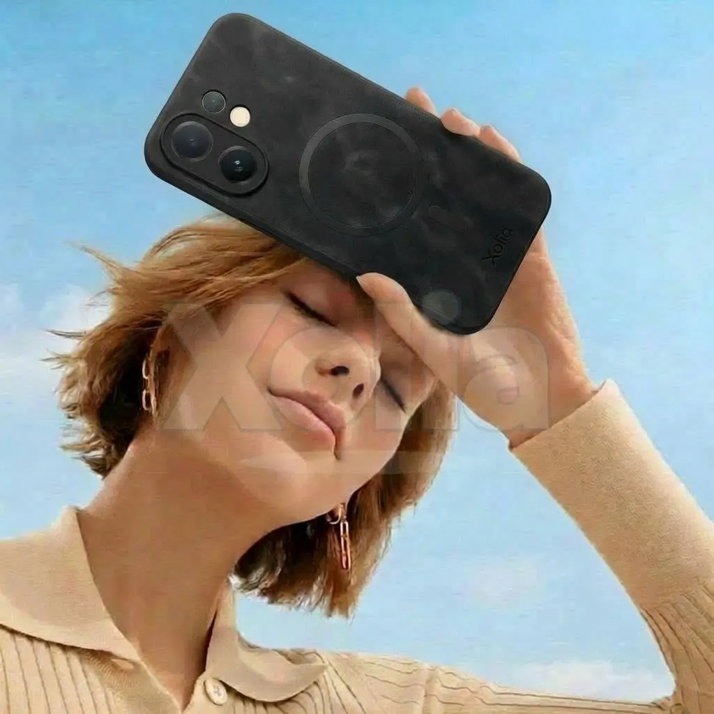Xolia Back Cover for Vivo V60 5G (Black, Camera Bump Protector, Artificial Leather, Pack of: 1) — image 5 of 5