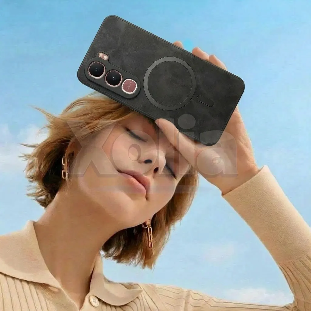 Xolia Back Cover for Vivo Y31 5G (Black, Camera Bump Protector, Artificial Leather, Pack of: 1) — image 5 of 5