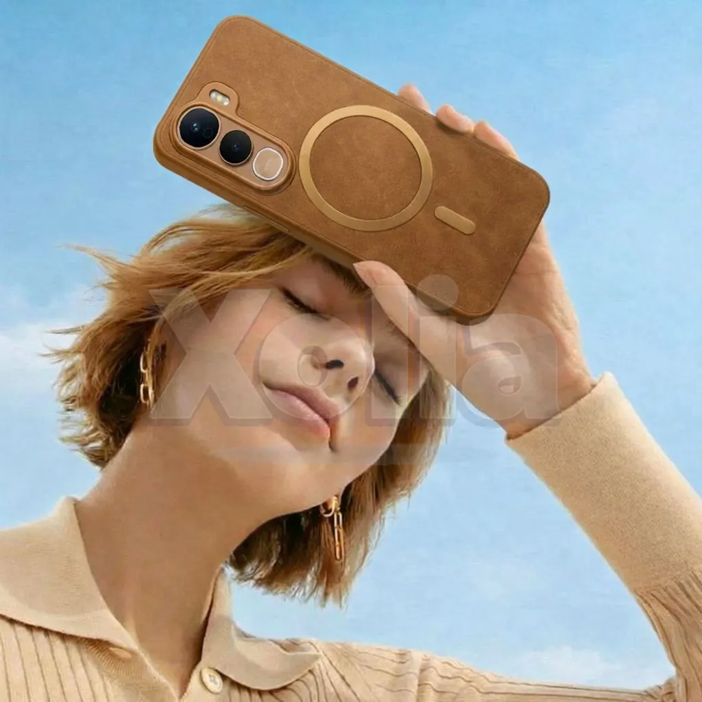 Xolia Back Cover for Vivo Y400 Pro 5G (Brown, Camera Bump Protector, Artificial Leather, Pack of: 1) — image 5 of 5