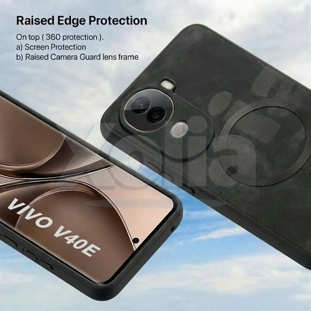 Xolia Back Cover for iQOO Z9s 5G (Black, Camera Bump Protector, Artificial Leather, Pack of: 1) — image 3 of 5