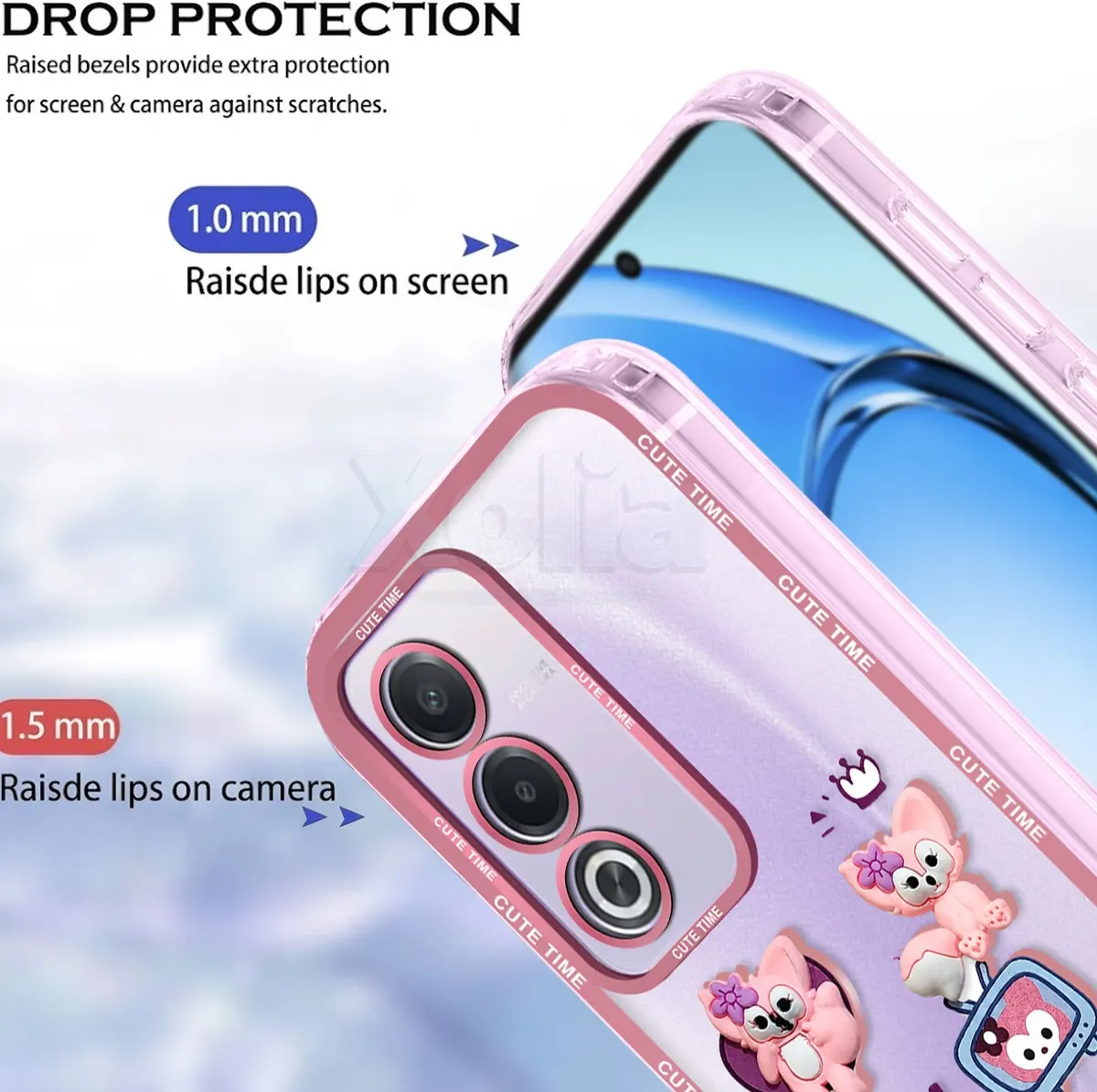 Xolia Back Cover for Oppo A3 Pro 5G (Pink, Shock Proof, Polycarbonate, Pack of: 1) — image 2 of 4