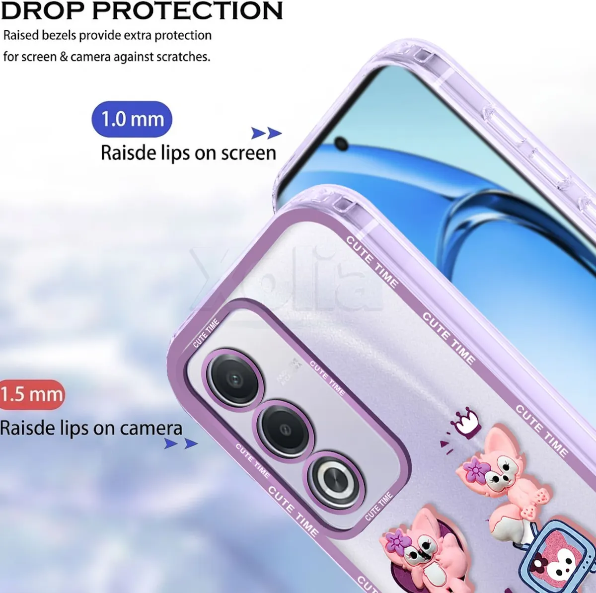 Xolia Back Cover for Oppo A3 Pro 5G (Purple, Shock Proof, Polycarbonate, Pack of: 1) — image 2 of 4