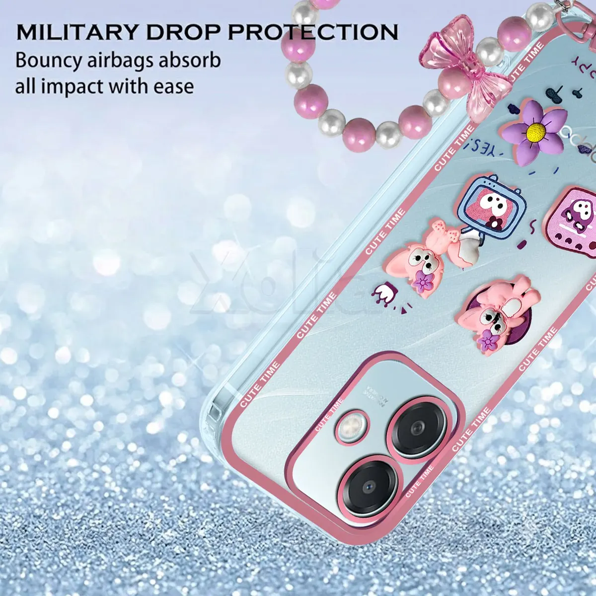 Xolia Back Cover for OPPO A3x 5G (Pink, Shock Proof, Polycarbonate, Pack of: 1) — image 3 of 5
