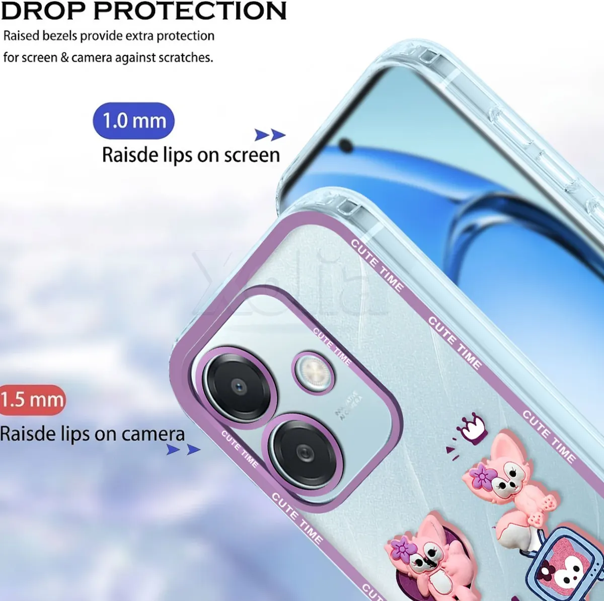 Xolia Back Cover for OPPO A3x 5G (Purple, Shock Proof, Polycarbonate, Pack of: 1) — image 2 of 5