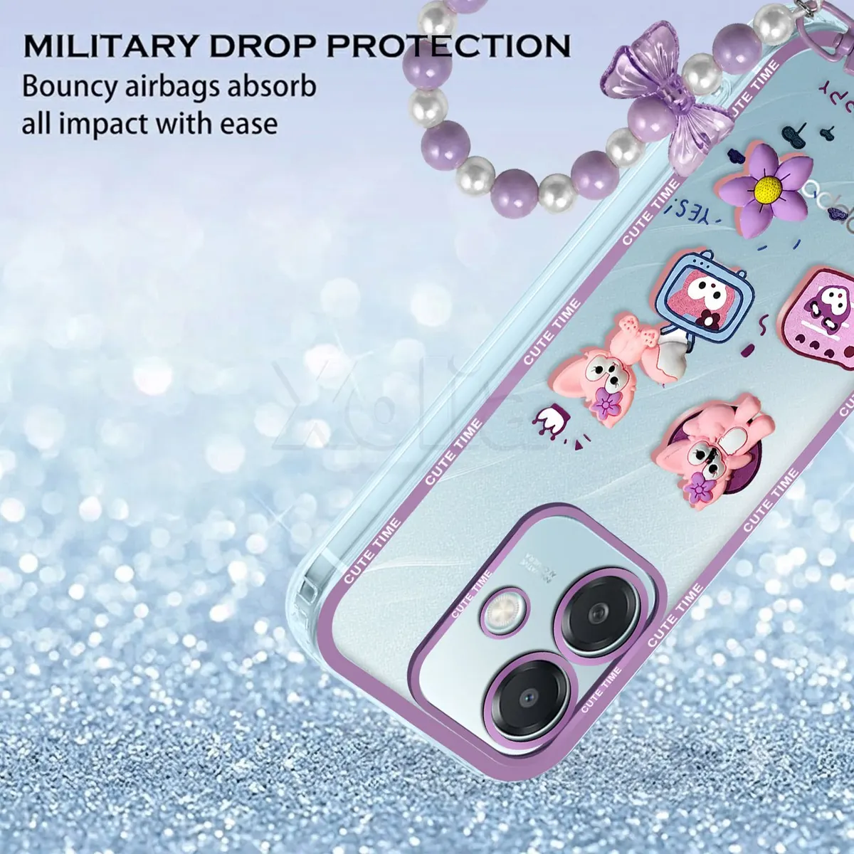 Xolia Back Cover for OPPO A3x 5G (Purple, Shock Proof, Polycarbonate, Pack of: 1) — image 3 of 5