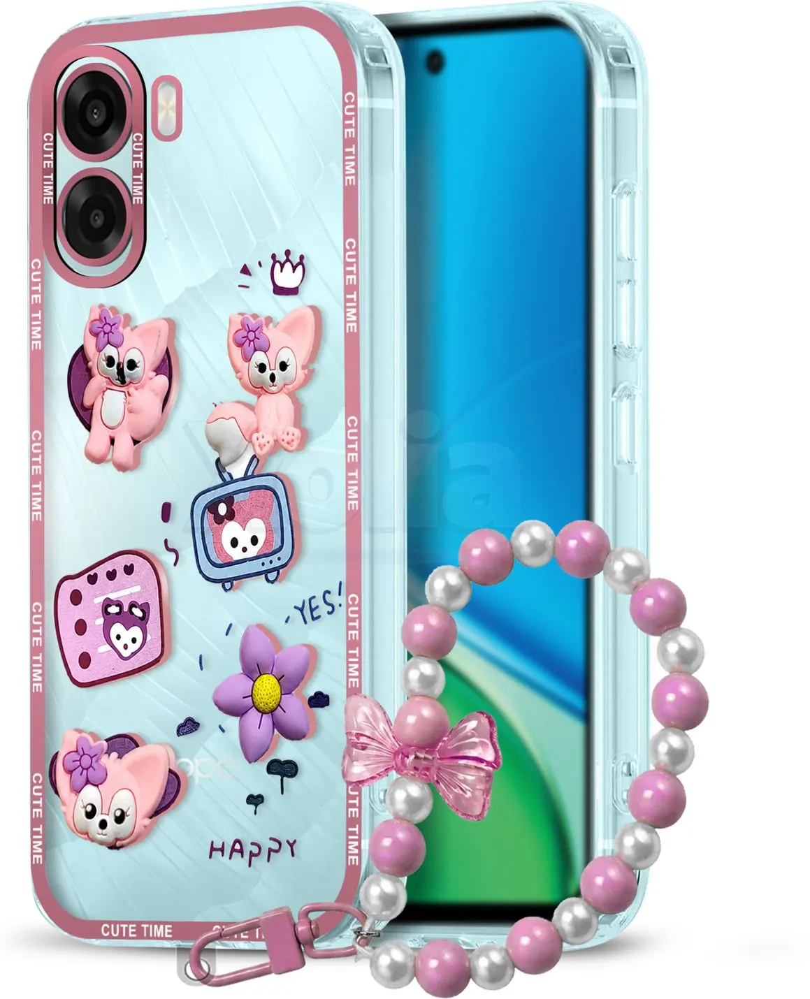 Xolia Back Cover for Oppo A6x 5G (Pink, Shock Proof, Polycarbonate, Pack of: 1)