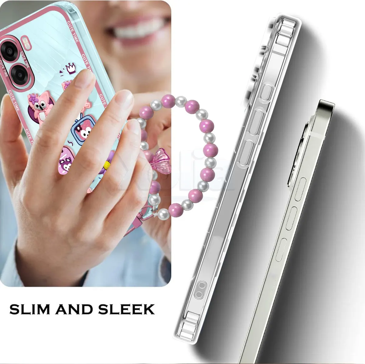 Xolia Back Cover for Oppo A6x 5G (Pink, Shock Proof, Polycarbonate, Pack of: 1) — image 4 of 5