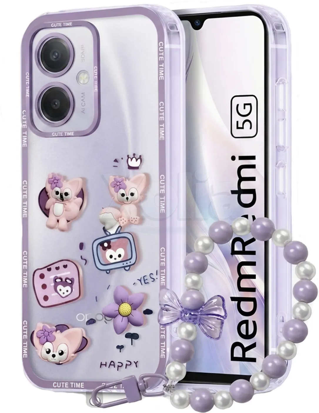 Xolia Back Cover for POCO C65 5G (Purple, Shock Proof, Polycarbonate, Pack of: 1)
