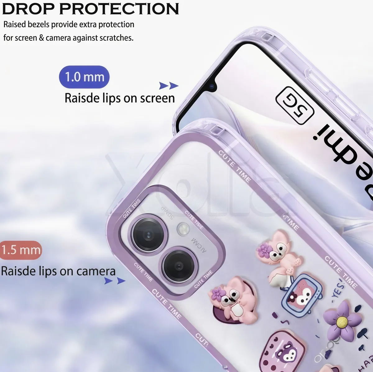 Xolia Back Cover for POCO C65 5G (Purple, Shock Proof, Polycarbonate, Pack of: 1) — image 3 of 5